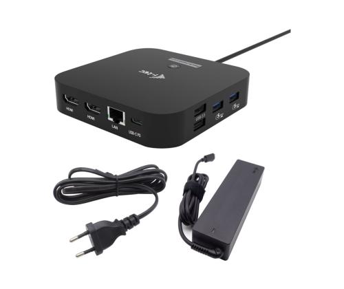 I-TEC USB-C Dual HDMI DS + Charger