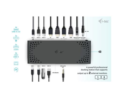 I-TEC USB3.0/USB-C/Thunderbolt DualDS+PD