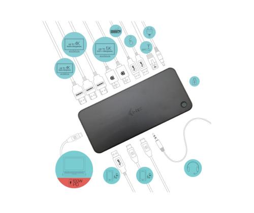 I-TEC USB 3.0/C/ TB3 3x 4K Dock PD 70W