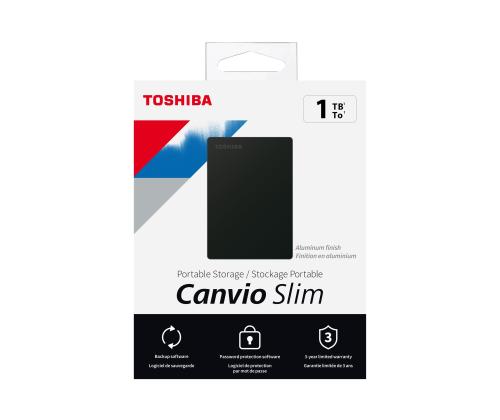 TOSHIBA Canvio Slim 1TB USB3.2 black