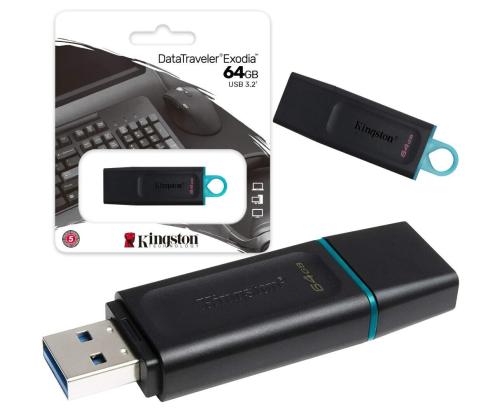 Mälupulk 64GB KINGSTON Exodia must + Teal USB 3.2