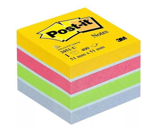 Märkmekuup 51x51mm POST-IT Ultra Colours 400 lehte