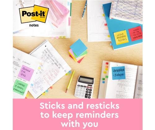 Märkmekuup 76x76mm POST-IT 2028NP neoontoonid 450 lehte