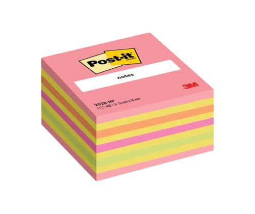 Märkmekuup 76x76mm POST-IT 2028NP neoontoonid 450 lehte