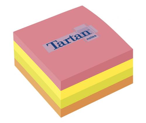 Märkmekuup 76x76mm TARTAN neoonvärvid 400 lehte