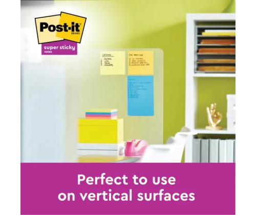 Märkmepaber 101x152mm A6 POST-IT 6445 Super Sticky 4x45 lehte