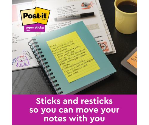 Märkmepaber 102x152mm POST-IT T662 ruuduline 100 lehte