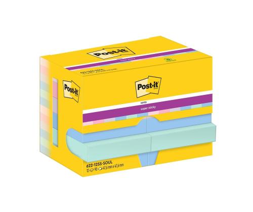 Märkmepaber 47x47mm POST-IT 62212SOU Soulful 12x90 lehte
