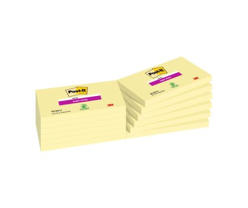 Märkmepaber 76x127mm POST-IT 655 kollane 12x90 lehte
