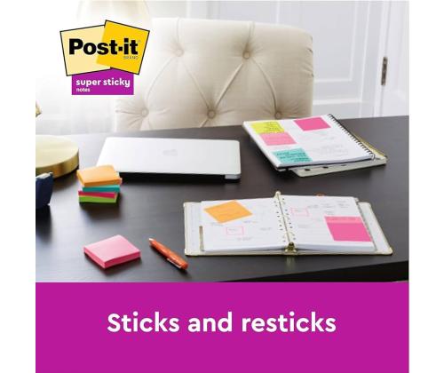 Märkmepaber 76x76mm POST-IT 654 SS Cosmic 6x90 lehte