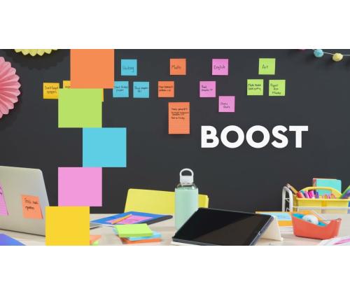 Märkmepaber 76x76mm POST-IT 654 Super Sticky Boost 5x90 lehte