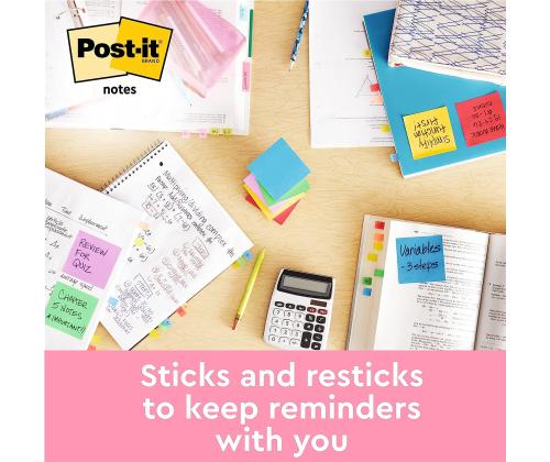 Märkmepaber 76x76mm POST-IT Z-notes R330 kollane 12x100 lehte