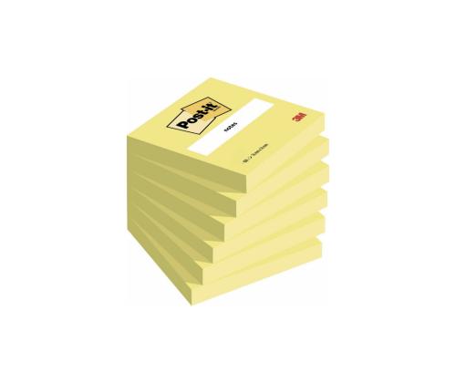 Märkmepaber 76x76mm POST-IT kanaari kollane 12x100 lehte