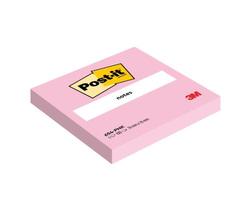 Märkmepaber 76x76mm POST-IT Poppy 654 roosa 6x100 lehte