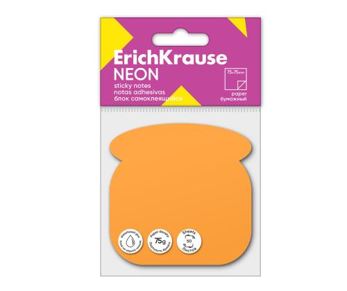 Märkmepaber ERICH KRAUSE Neon, Phone, 75х75 mm, 50 lehte, oranž