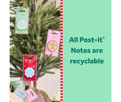 Märkmepaber POST-IT Jingle Lumehelbeke 50 lehte