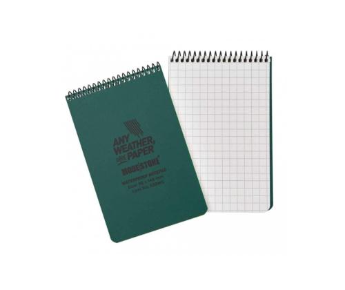 Märkmeplokk spiraalköites 96x148mm ruuduline veekindel 50 lehte