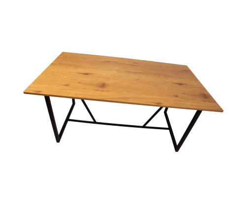 Söögilaud AMSTERDAM 160x90xH75cm, tamm/must
