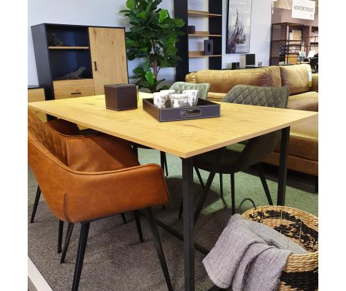 Söögilaud AMSTERDAM 160x90xH75cm, tamm/must