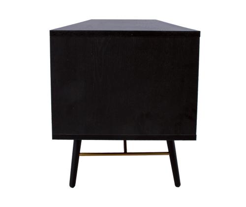 TV-laud LUXEMBOURG 150x40xH50cm, must melamiin