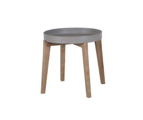 Abilaud SANDSTONE D61xH50cm, pruunikas komposiitkivi, puidust jalad