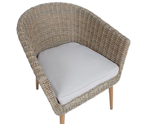 Tool NORWAY beež 61x62xH76cm, alumiiniumraam, kunstrotang