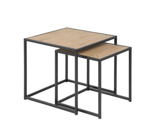 Diivanilauad 2tk SEAFORD, 50x50xH45cm/40x40xH40cm, tamm