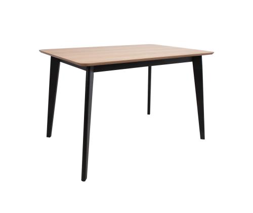 Söögilaud ROXBY 120x80xH76cm, tamm/must