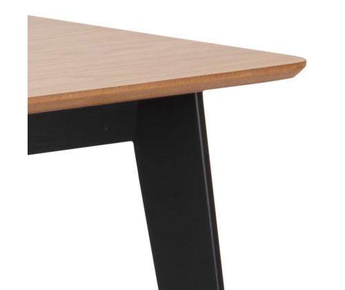 Söögilaud ROXBY 120x80xH76cm, tamm/must