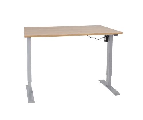 Töölaud ERGO 1-mootoriga 140x70xH71-121cm, hikkoripuu, melamiinplaat