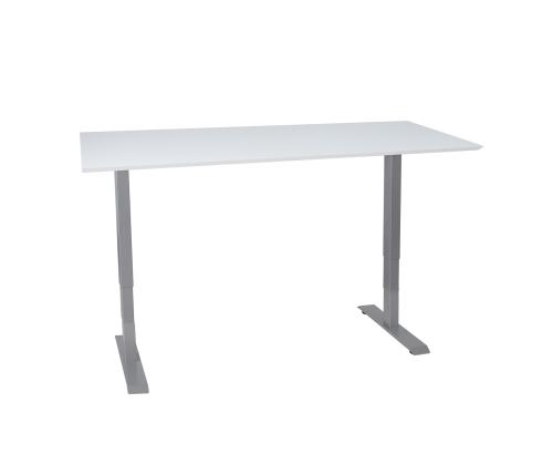 Töölaud ERGO 2-mootoriga 160x80xH60-125cm, hallikasvalge
