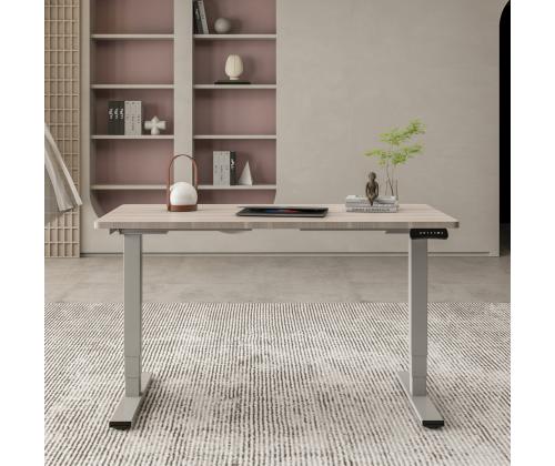 Töölaud ERGO OPTIMAL 2-mootoriga 140x80cm, hallikasvalge