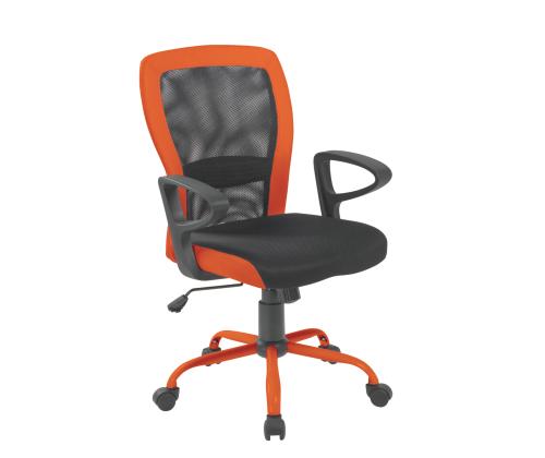 Töötool LENO, 60x57xH91-98,5cm, hall/oranž, polüesterkangas, teras