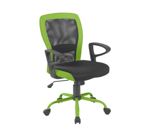 Töötool LENO, 60x57xH91-98,5cm, hall/roheline, polüesterkangas, teras