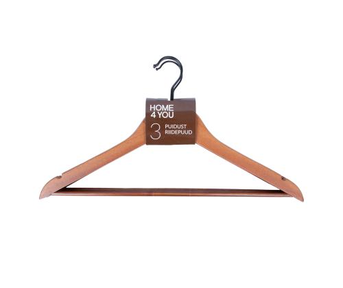 Riidepuud 3tk/komplektis, 45x22x1cm, puit, tumepruun