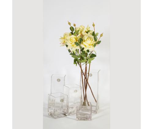 Vaas IN HOME 13x13xH30cm, läbipaistev klaas