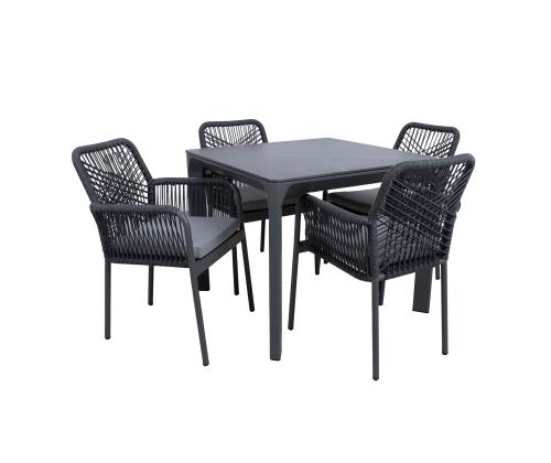 Aiamööblikomplekt CARVES laud ja 4 tooli 20929