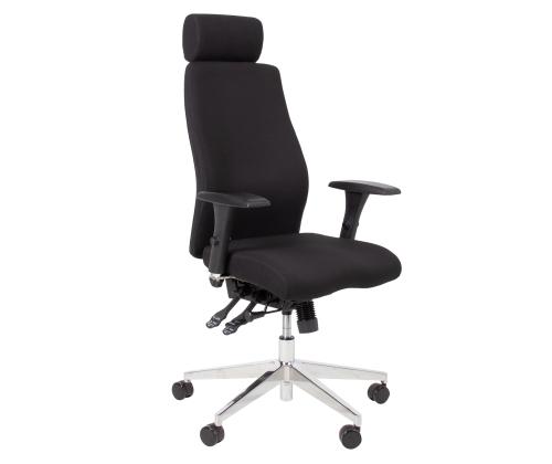 Töötool SMART EXTRA 60x63,5-70xH114-123cm, must