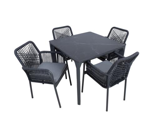 Aiamööblikomplekt CARVES laud ja 4 tooli 20929
