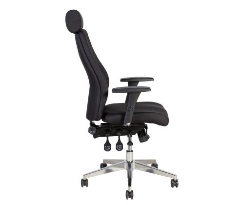 Töötool SMART EXTRA 60x63,5-70xH114-123cm, must