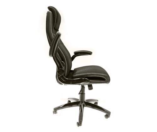 Töötool PISTOIA, 68x72xH113-121cm, must, kangas, kunstnahk, plastik