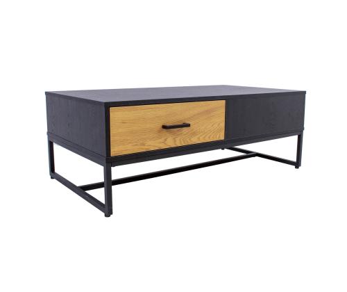 Diivanilaud AMSTERDAM 110x60xH40cm, tamm/must