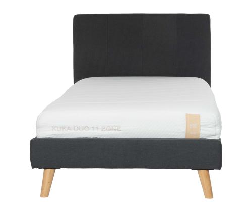 Voodi JUNO 90x200cm, madratsiga KUKKA DUO 11 ZONE, hall