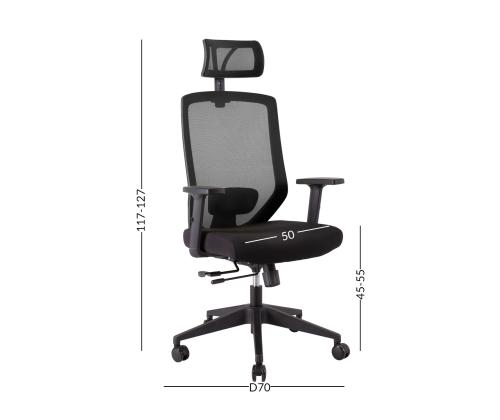 Töötool JOY 64x64xH115-125cm, must