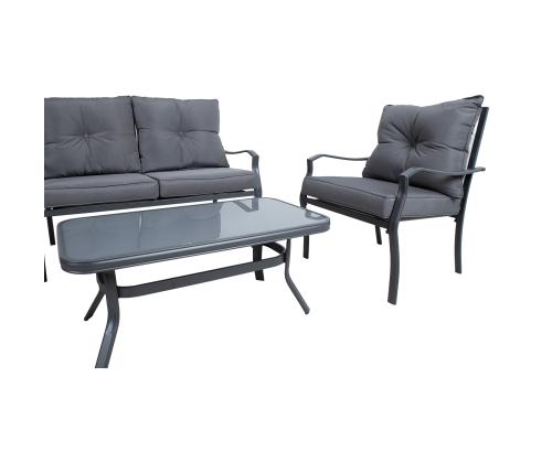 Aiamööblikomplekt BOSLER laud, diivan ja 2 tooli