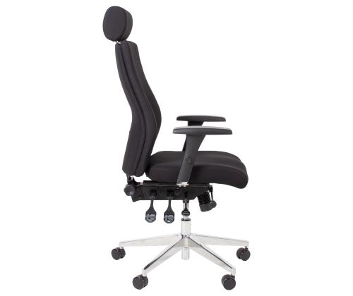 Töötool SMART EXTRA 60x63,5-70xH114-123cm, must