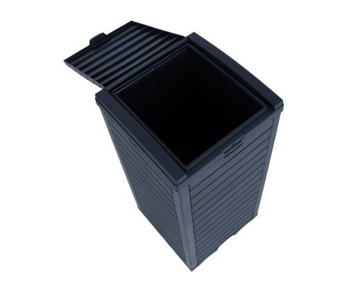Prügikast GALA 41x41xH86cm/118L, must plastik