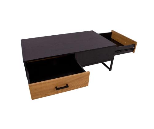 Diivanilaud AMSTERDAM 110x60xH40cm, tamm/must