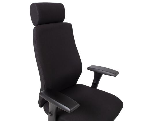 Töötool SMART EXTRA 60x63,5-70xH114-123cm, must