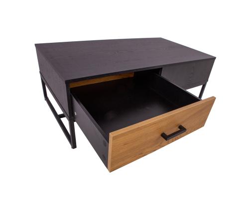 Diivanilaud AMSTERDAM 110x60xH40cm, tamm/must